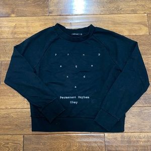 Obey raglan pull over sweatshirt  with embroidery